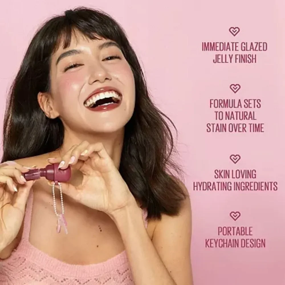 KAJA Jelly Charm Lip & Blush Stain with Keychain- Peach Fizz